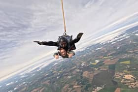 Rebecca Powell making the jump