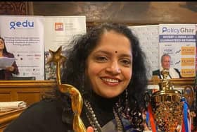 Alka Pandey with her award