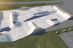 Digital view of the new skate park