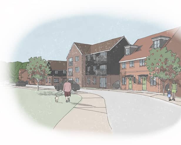 Artist's impression of new homes.