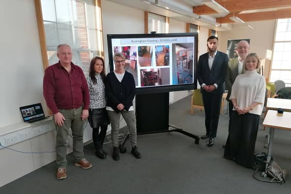 Callum Anderson MP for Buckingham and Bletchley(3rd from right) with members of FLOOD ACTION 4 BUCKINGHAM