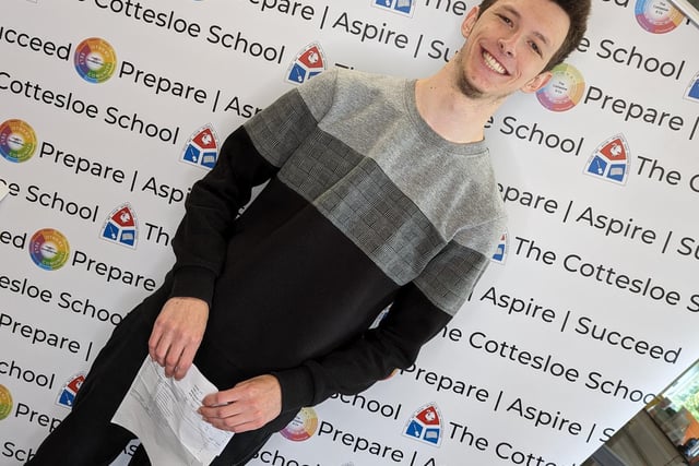 Ben is among many of the A Level student success stories at Cottesloe. He achieved an A* in maths and two A grades in biology and chemistry and has been accepted to study Natural Sciences at the University of Exeter.