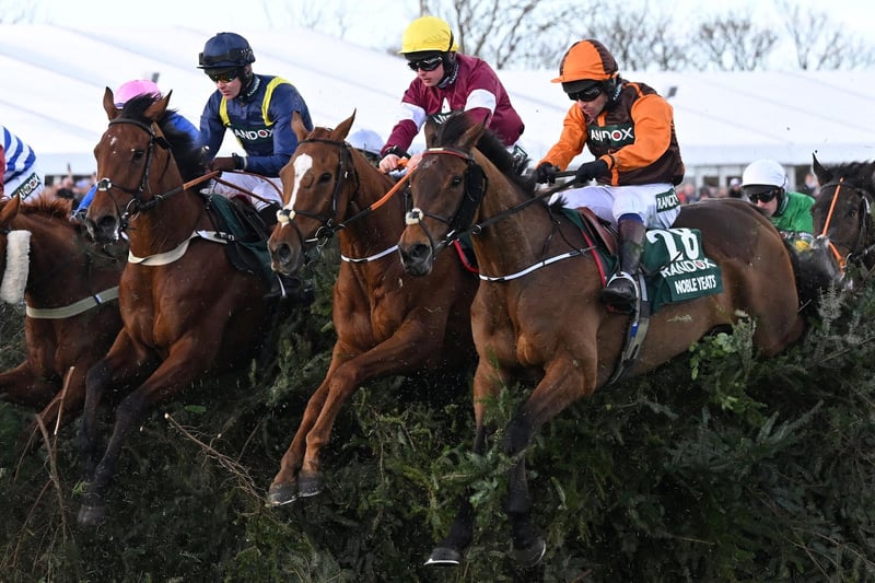 NOBLE YEATS (nearside) jumps The Chair on his way to a shock 50/1 victory for rookie trainer Emmet Mullins in last year's National that confounded long-established trends. He'll be more like 9/1 this time round because subsequent performances at a higher level have proved that his silky-smooth triumph was no fluke. He even finished fourth, albeit a distant one, in last month's Gold Cup at Cheltenham, but had a hard race and his handicap mark is now fully 19lb higher than 12 months ago when his jockey was Aintree specialist Sam Waley-Cohen, who has since retired.