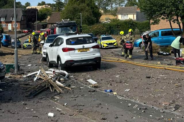 Buckinghamshire Council has sent a letter to residents of Cobb Hall Road in Newton Longville advising them that debris featuring asbestos was found following an explosion earlier this month