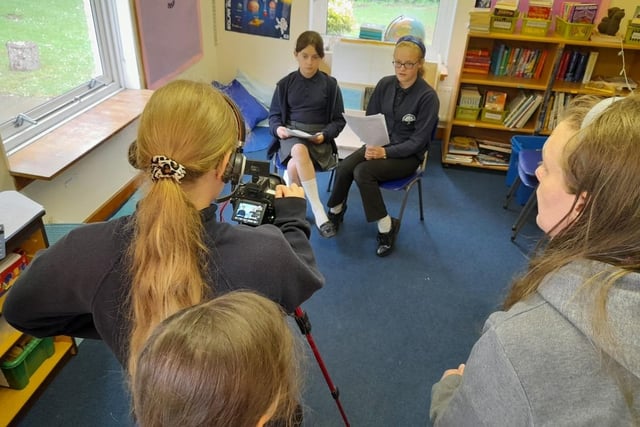Pupils learn camera work