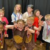 Key Stage 1 dancers from George Grenville Academy with their medals