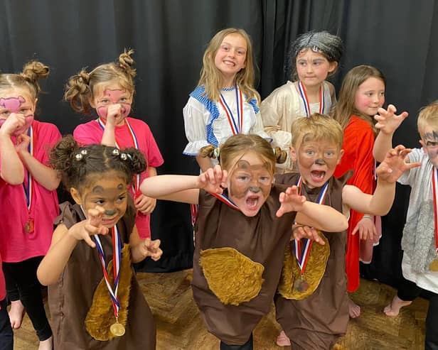 Key Stage 1 dancers from George Grenville Academy with their medals