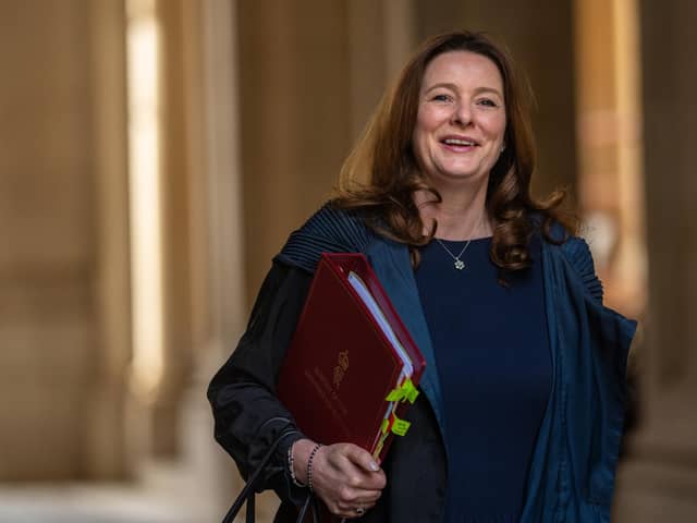 Gillian Keegan, Britain's Secretary of State for Education, photo from Carl Court/ Getty Images)