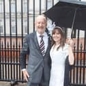 QPAC Volunteers - Dan Sullivan and Hannah Pople outside Buckingham Palace