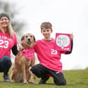 Kate Byrne, dog Rosie and son Alfie