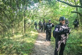 HS2 security at Calvert Jubilee in 2020,  photo by Mark Vallance