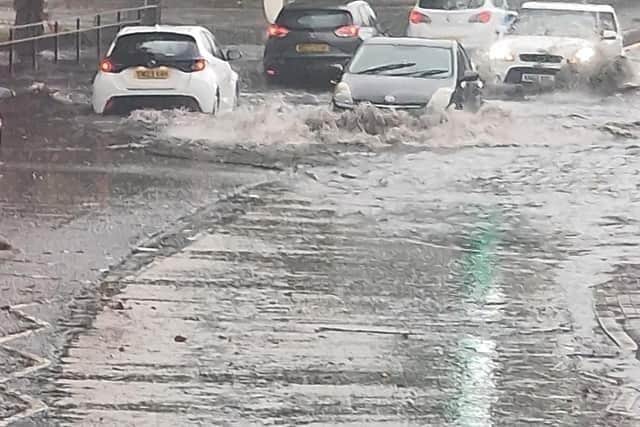 Flooding in Aylesbury on Monday