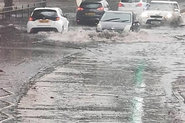 Flooding in Aylesbury on Monday
