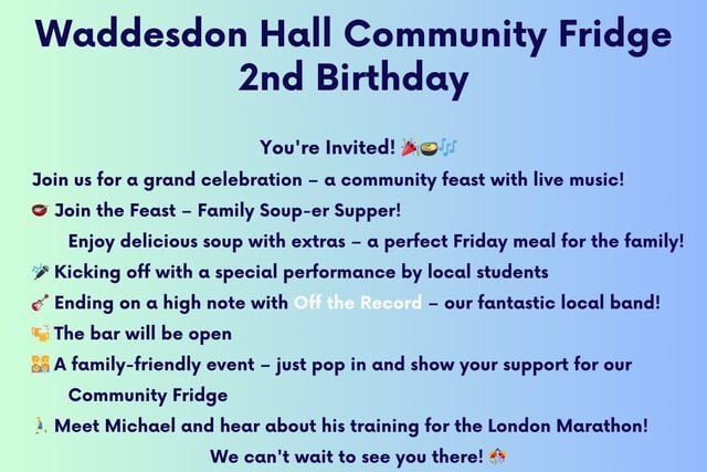 Details of Community Fridge anniversary event