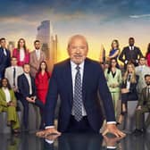 Lord Alan Sugar with the the contestants on this series of The Apprentice. Photo: Ray Burmiston/Naked/BBC