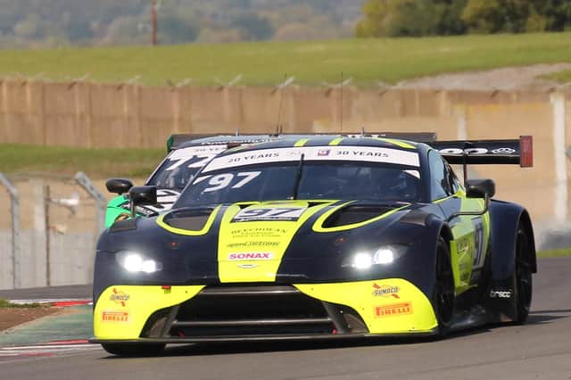 Andrew Howard and his Beechdean Aston Martin team returned to the British GT Championship at Donington Park on Sunday. Photo: James Beckett.