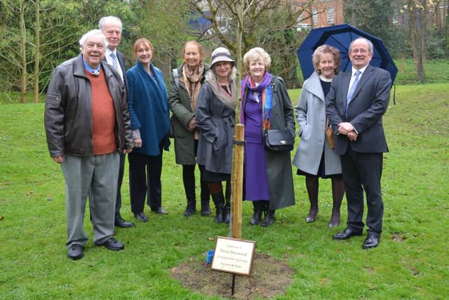 From left: Friends treasurer Steve Heywood, chairman Graham Barker, committee members Gillian St. Ledger Smith, Dr Maura Corcoran, Claire Mathieson, Veda Murphy, secretary Marilyn Fairclough and university vice-chancellor James Tooley