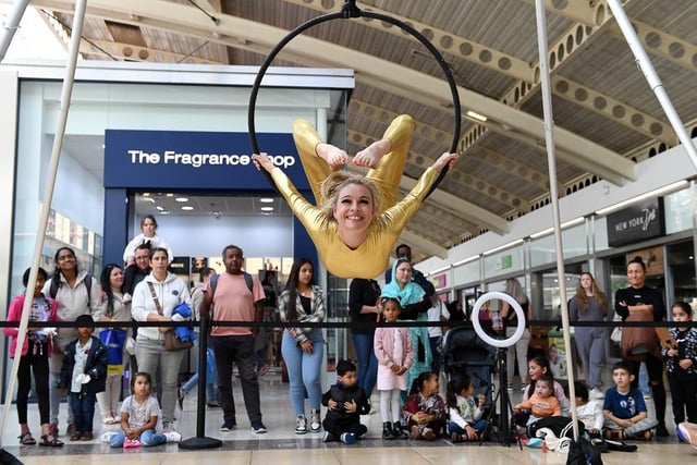 An acrobatics demonstration had visitors enthralled throughout the day which featured a full programme of fun events
