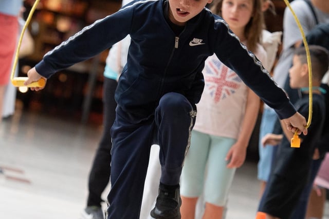 Youngsters took part in lots of different games including hula hooping, skipping and running competitions.