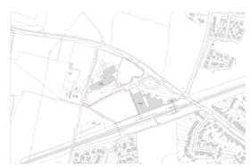 The Land South of Buckingham Road site is highlighted by the red line.