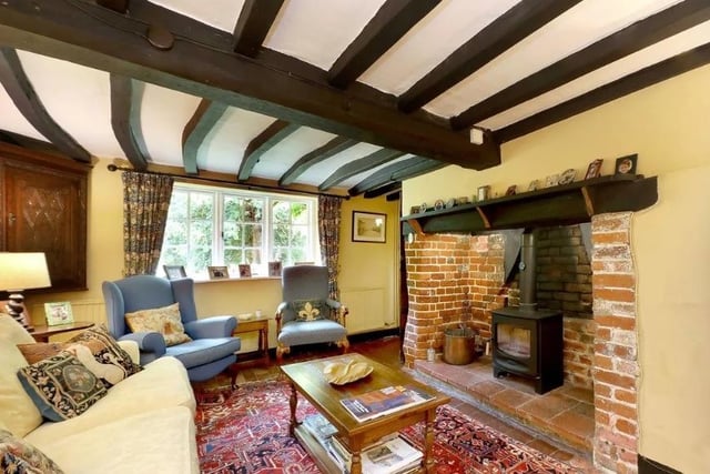 One of the older features of the home which dates back to the 17th century is the inglenook fireplaces with a wood burner. The home also has exposed timbers, iron latch doors, brickwork, fireplaces and flagstone flooring.