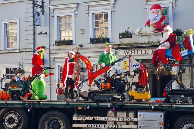 Paragon Tool Hire were commended for their float themed on The Grinch