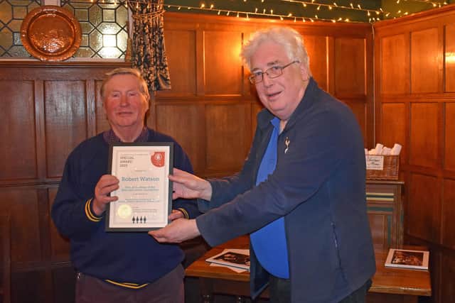 Robert Watson (former licensee of Rose and Crown, Saunderton and founding committee member); David Roe (longest-serving local CAMRA chairman of the past 50 years)