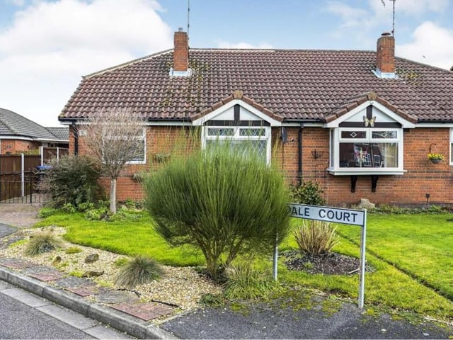 Our last look at the Edale Court bungalow in Sutton. The frontage is easy on the eye, with a garden boasting a lawn, mature shrubs and plants. The gated driveway sits to the left and offers plenty of room for off-street parking.