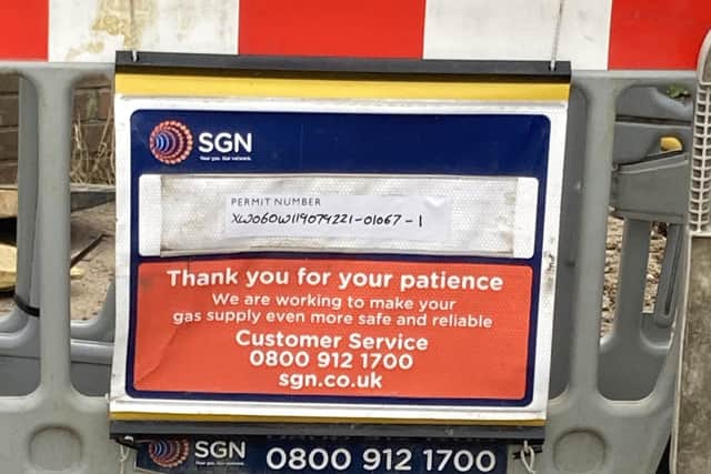 The footpath was closed last week
