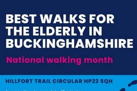 Infographic showing the best walks in Buckinghamshire for the elderly
