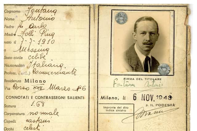 Prichard's fake Italian ID document
