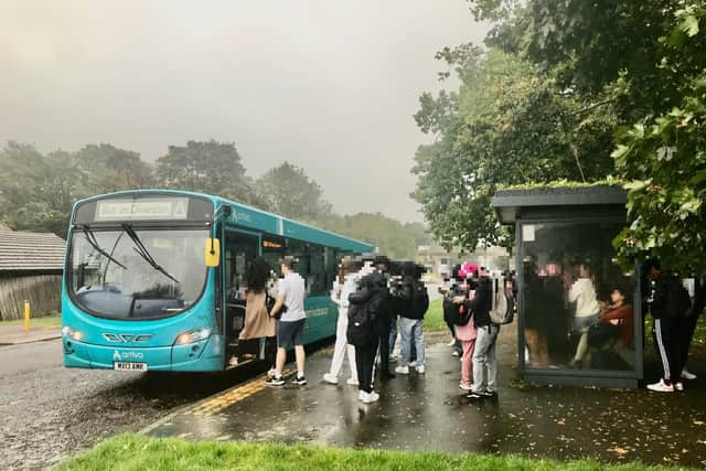 High demand for a replacement bus in Milton Keynes, photo from K C Close