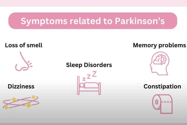 Parkinson's disease sypmtoms shared by lottie.org
