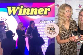 Eva Mikhail and Jemma McCarthy of Kew Little Pigs collecting the awards - Animal News Agency