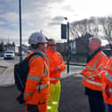 Councillor Steven Broadbent and Aylesbury MP Rob Butler at the new lights