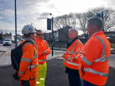 Councillor Steven Broadbent and Aylesbury MP Rob Butler at the new lights