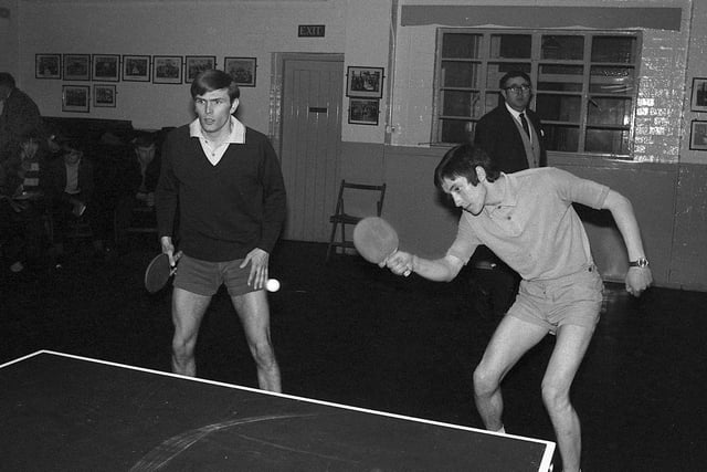 Mansfield Table Tennis Finals action from 1970