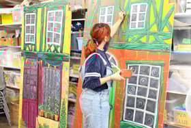 the handcrafted set for this year's pantomime