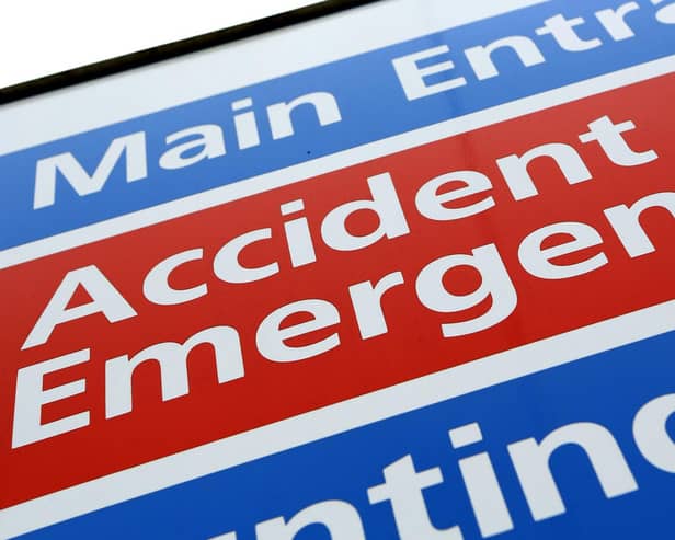 General view of an Accident and Emergency Sign, photo from Chris Radburn/PA Images