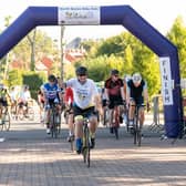 All smiles at the start line