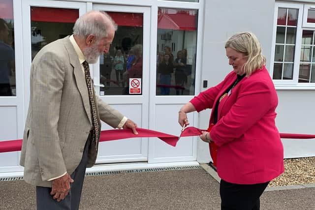 The building was opened by Dr John Church and the Mayor of Milton Keynes, Amanda Marlow