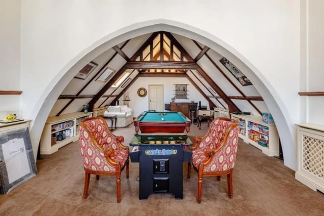 The upstairs games room