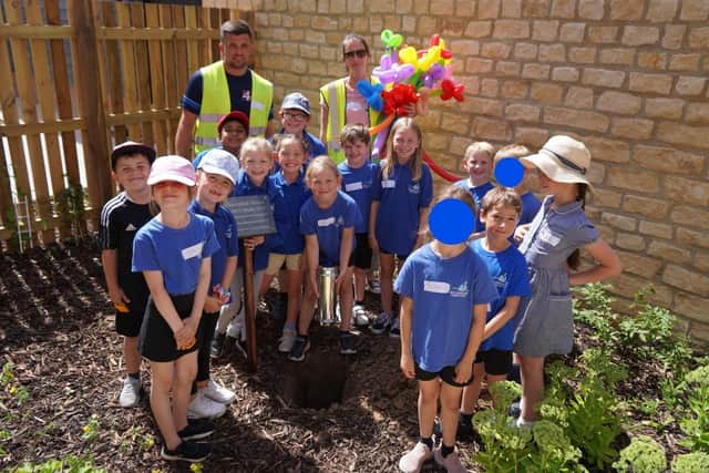 Pupils of Buckingham Primary School buried the time capsule in the garden of Clarendon House Care Home