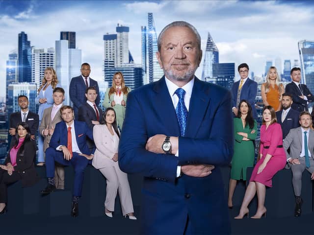Lord Sugar with the contestants for The Apprentice 2023