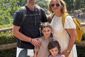 Christmas was shattered for a young Buckinghamshire family after the dad found a lump in his throat. Photo: Gerri Phillips