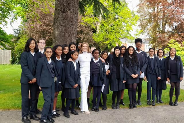 Mrs. Halliwell-Horner generously took the time to sign copies of her books and meet with numerous students