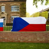 Czech and Slovak flags at Wingrave