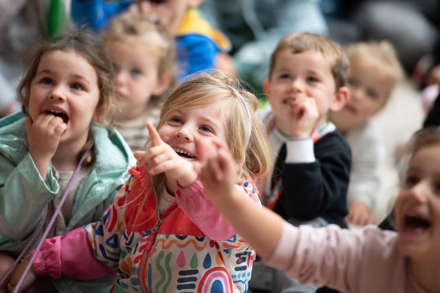 Youngsters enjoyed the free entertainment.