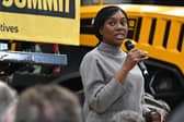 Conservative Leader Kemi Badenoch speaks at Fleet Marston Farm on November 17, 2025. (Photo by Leon Neal/Getty Images)