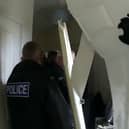 A man was arrested for drugs offences after police executed a warrant at Buckingham Park in Aylesbury on Monday morning